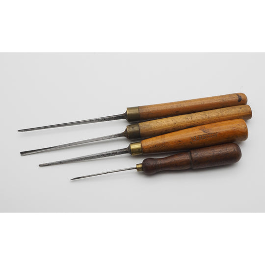 4 Small Carving Chisels by J. B. Addis, Sheffield