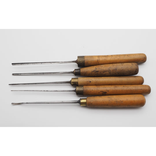 5 Small Carving Chisels by Addis & Herring