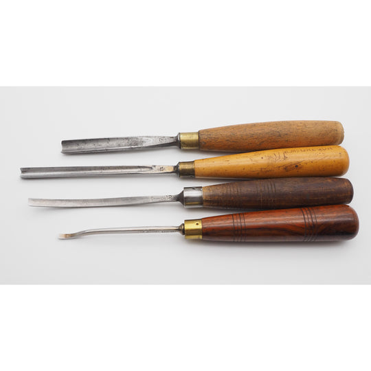 4 Good Carving Chiels By Marples & Henry Taylor of Sheffield