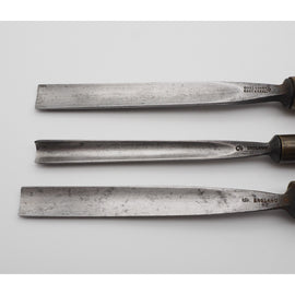 3 Good Larger Size Antique Carving Gouges
