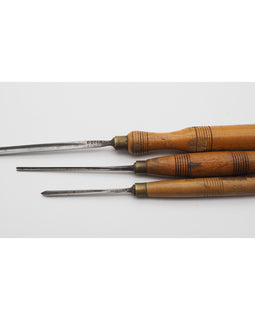 3 Good Small Size Vintage Carving Chisels