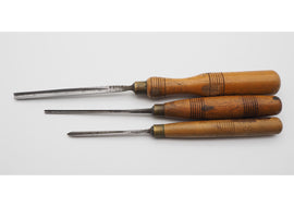3 Good Small Size Vintage Carving Chisels