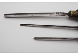 3 Good Small Size Vintage Carving Chisels