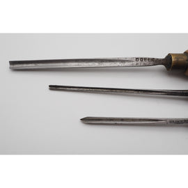 3 Good Small Size Vintage Carving Chisels