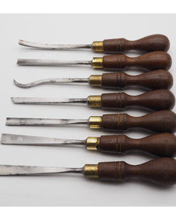 Good Set of 7 William Marples Carving Chisels