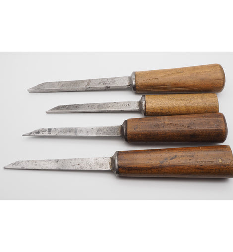 Fine & Rare Set of 4 Small & Tiny Size Mortice Chisels
