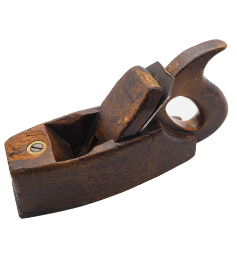 Well Used Handled Smoothing Plane With Metal Mouth