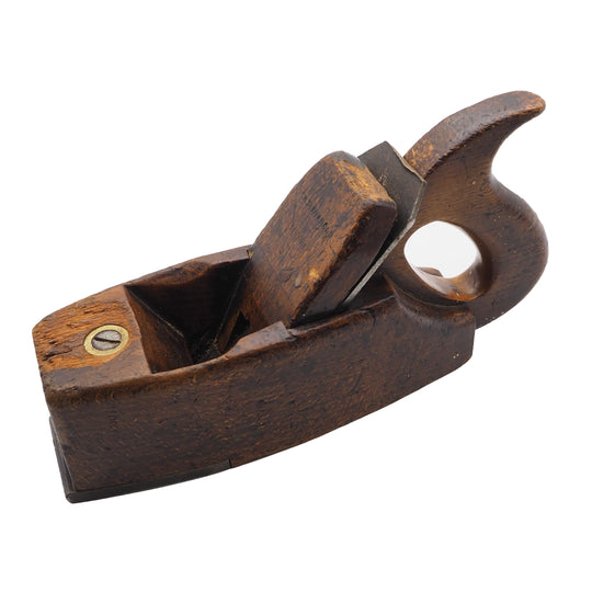 Well Used Handled Smoothing Plane With Metal Mouth