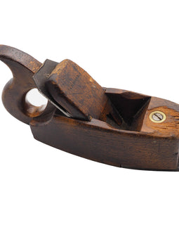 Well Used Handled Smoothing Plane With Metal Mouth