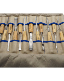 Superb Set of 12 Pfiel Switzerland Carving Chisels