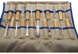 Superb Set of 12 Pfiel Switzerland Carving Chisels