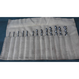Superb Set of 13 Auger Bits in a Felt Roll by Mawhood