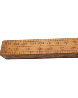 Unusual 7/8" Square Section Boxwood Scale Rule