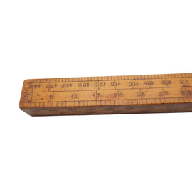 Unusual 7/8" Square Section Boxwood Scale Rule
