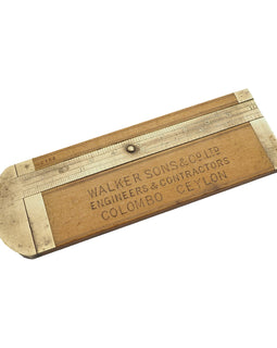 4" Long Boxwood & Brass Calliper Rule