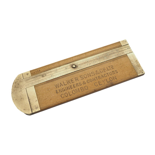 4" Long Boxwood & Brass Calliper Rule