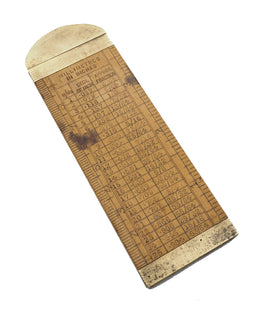 4" Long Boxwood & Brass Calliper Rule