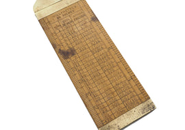 4" Long Boxwood & Brass Calliper Rule