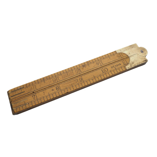 Early 4 Fold 2 Foot Rabone Boxwood Rule