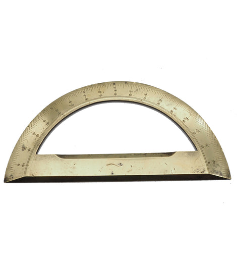 Good 19th Century Cast Brass Protractor