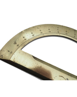 Good 19th Century Cast Brass Protractor