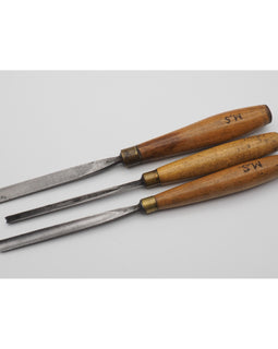 Set of 3 Carving Chisels by S. J. Addis London