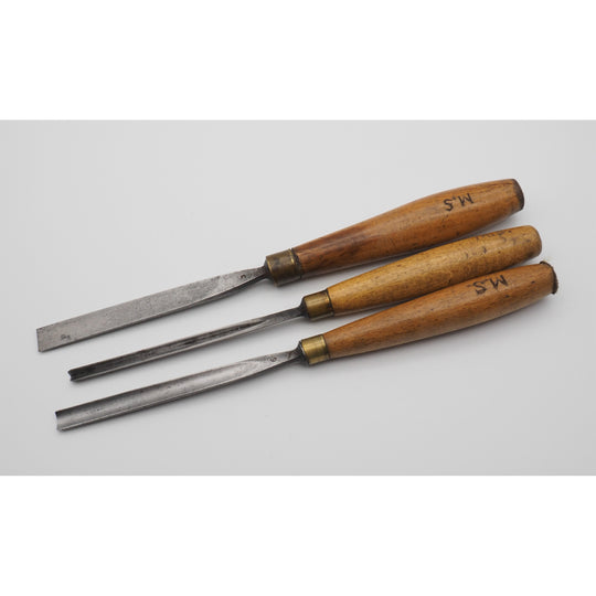 Set of 3 Carving Chisels by S. J. Addis London