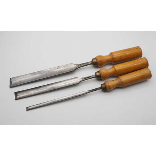 Superb Set of 3 Paring Gouges by Robert Sorby