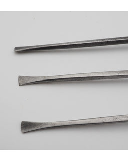 Set of 3 Early Rosewood Handled Fishtail Carving Chisels