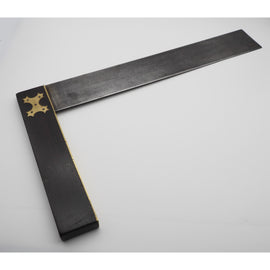 Early Large Size Ebony Handled Square