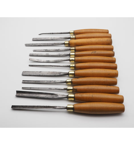 Set of 12 Carving Chisels by William Marples,Sheffield