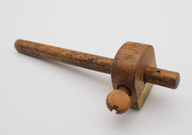 Early Beech & Brass Marking Gauge