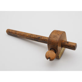 Early Beech & Brass Marking Gauge
