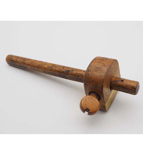 Early Beech & Brass Marking Gauge