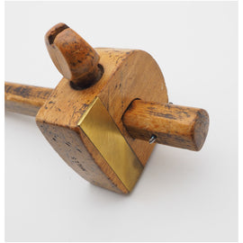 Early Beech & Brass Marking Gauge