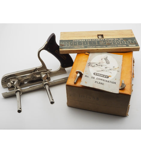 Fine Little Used Stanley England No. 50 Plane. Boxed
