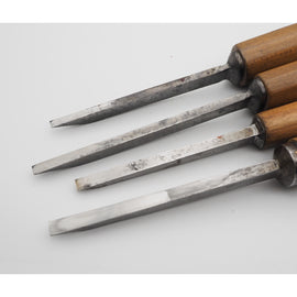 Set 4 Very Good Oval Handled Mortice Chisels