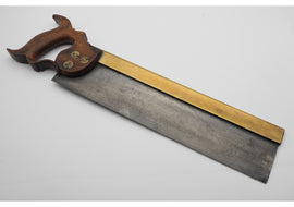RARE Early R. Groves & Sons Brass Back Tenon Saw