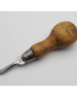 Tiny Boxwood Handled Screwdriver by I. Sorby