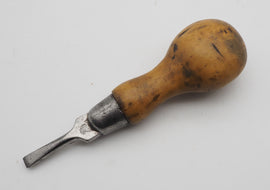 Tiny Boxwood Handled Screwdriver by I. Sorby