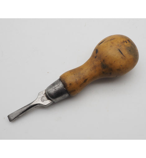 Tiny Boxwood Handled Screwdriver by I. Sorby