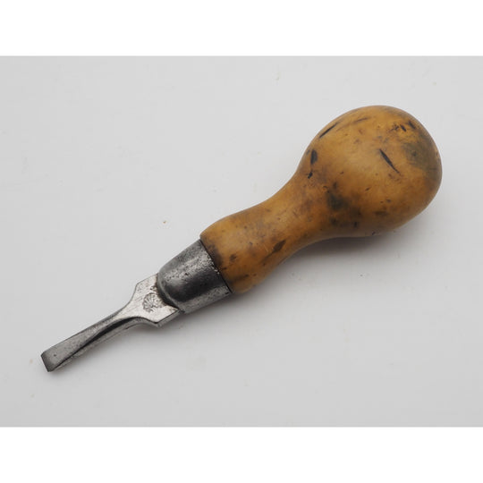 Tiny Boxwood Handled Screwdriver by I. Sorby