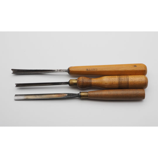 3 Good Little Used Carving Gouges & Chisels
