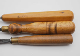 3 Good Little Used Carving Gouges & Chisels