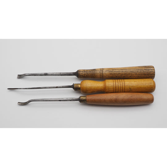 3 Good Antique Spoon Carving Chisels by S. J. Addis