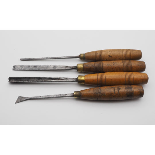 Set of 4 S. J. Addis Carving Chisels