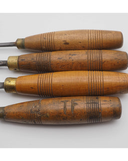 Set of 4 S. J. Addis Carving Chisels