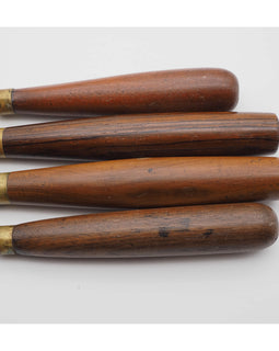 4 Good Rosewood Handled Carving Chisels by Addis