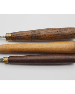 3 Small Antique Fishtail Carving Gouges