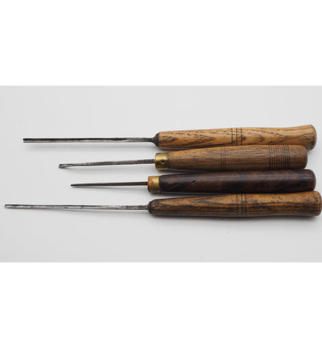 4 Small Antique Carving Chisels